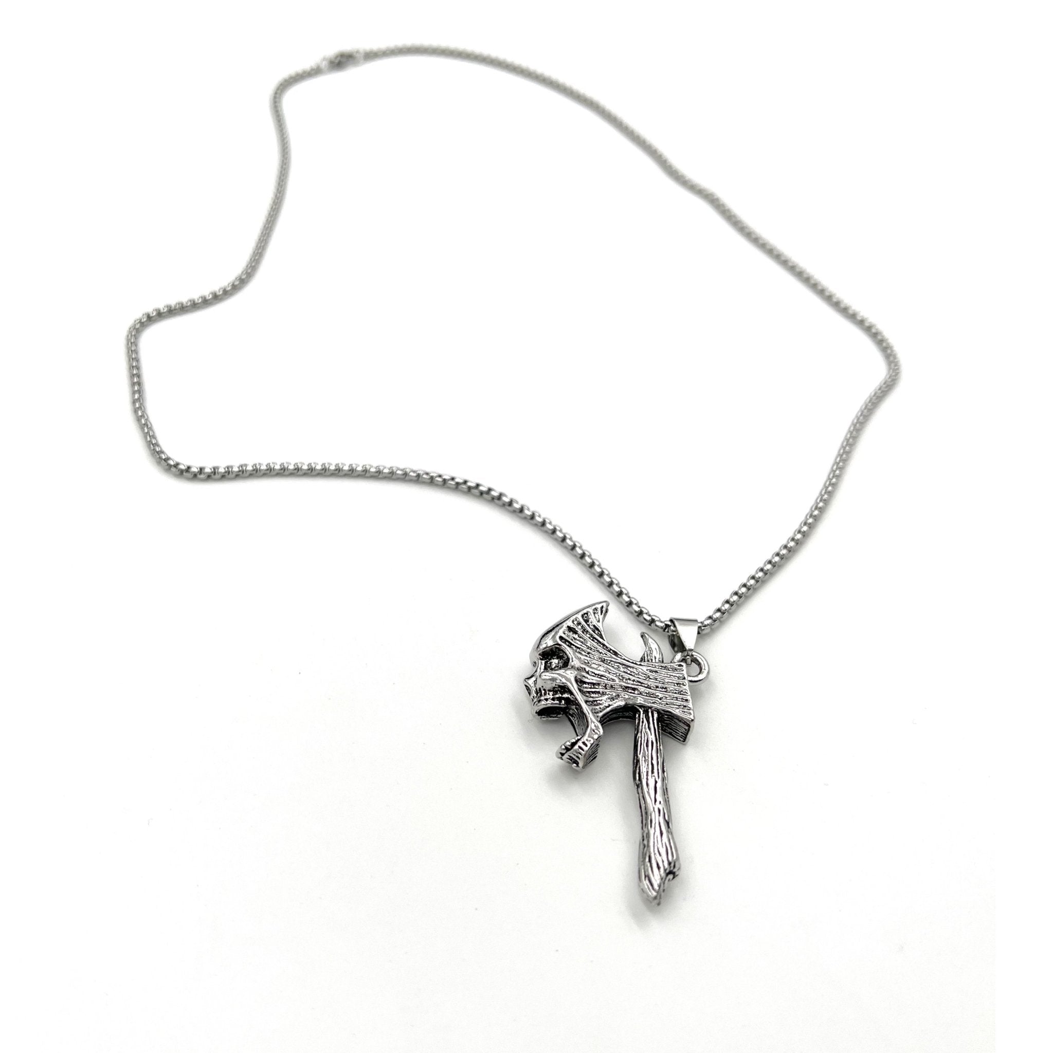 Skull Axe Necklace - Funkish